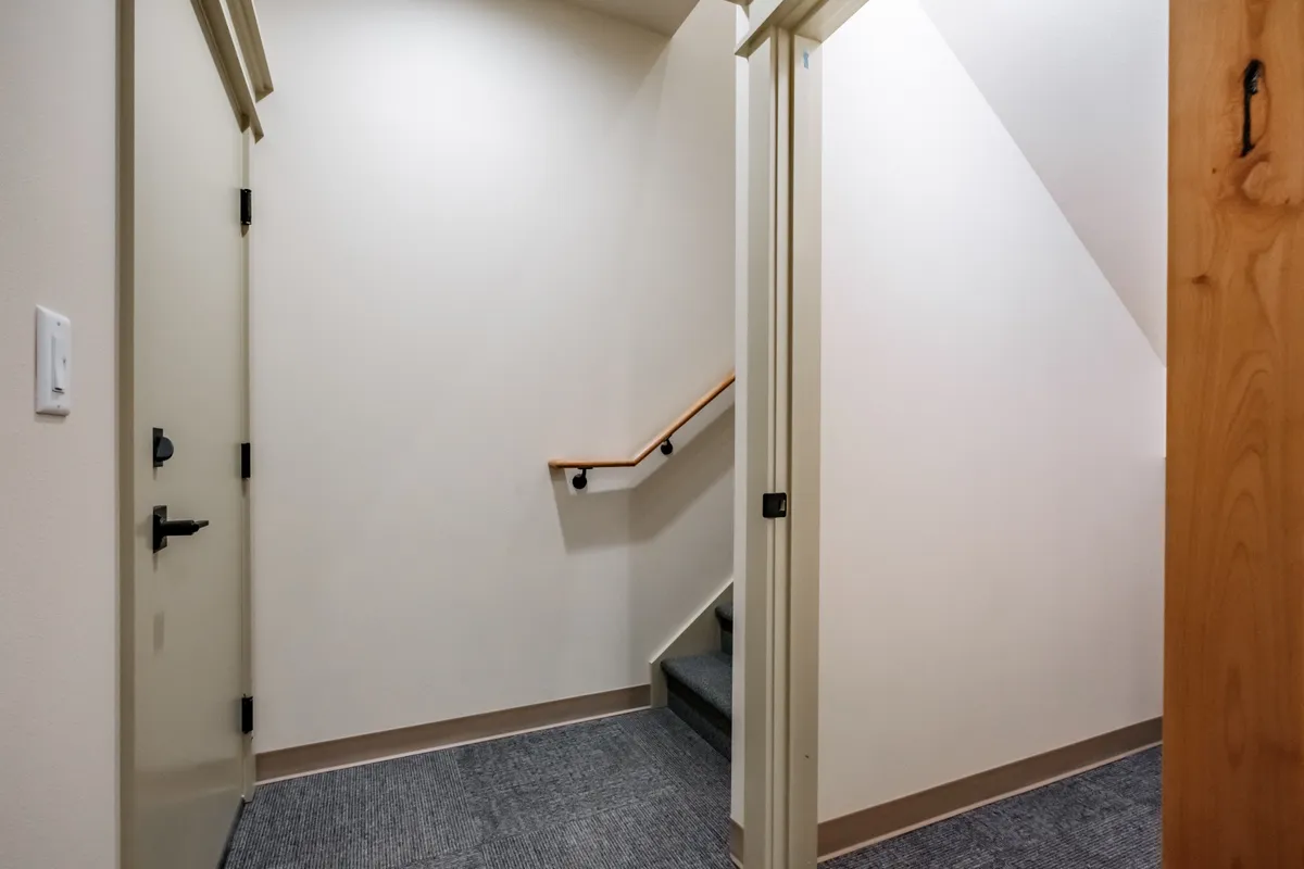 Stairs and the lower floor