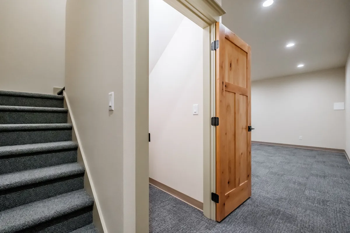 Stairs and the lower floor