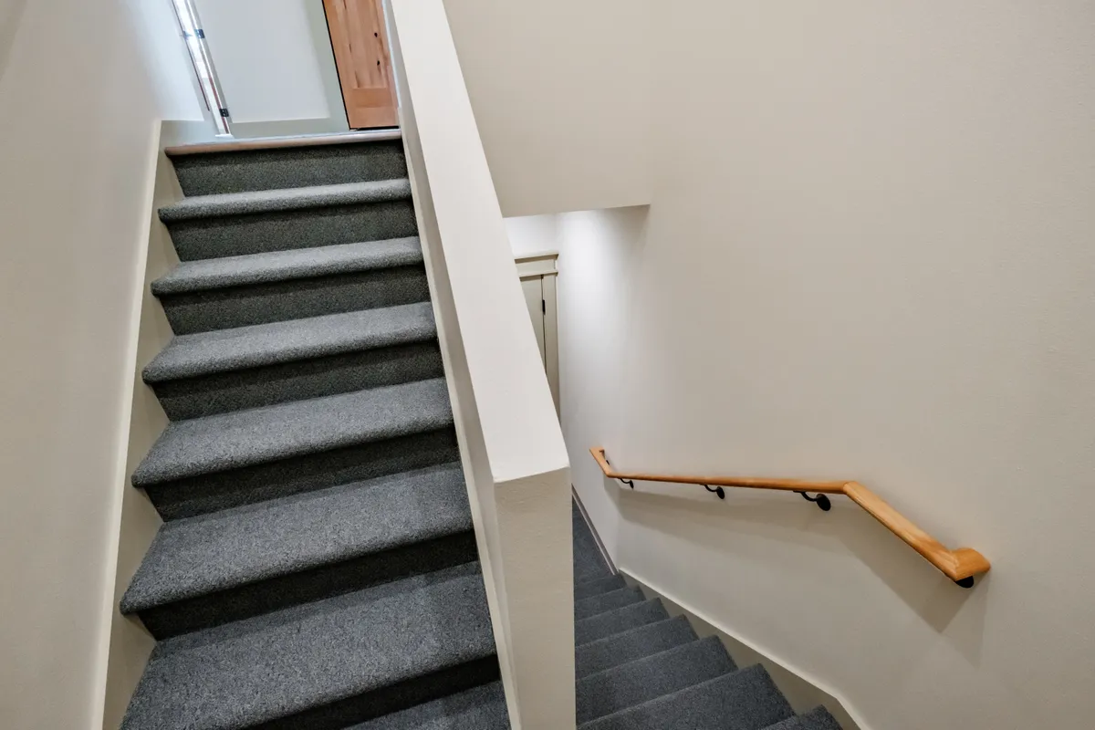 Stairs and the lower floor