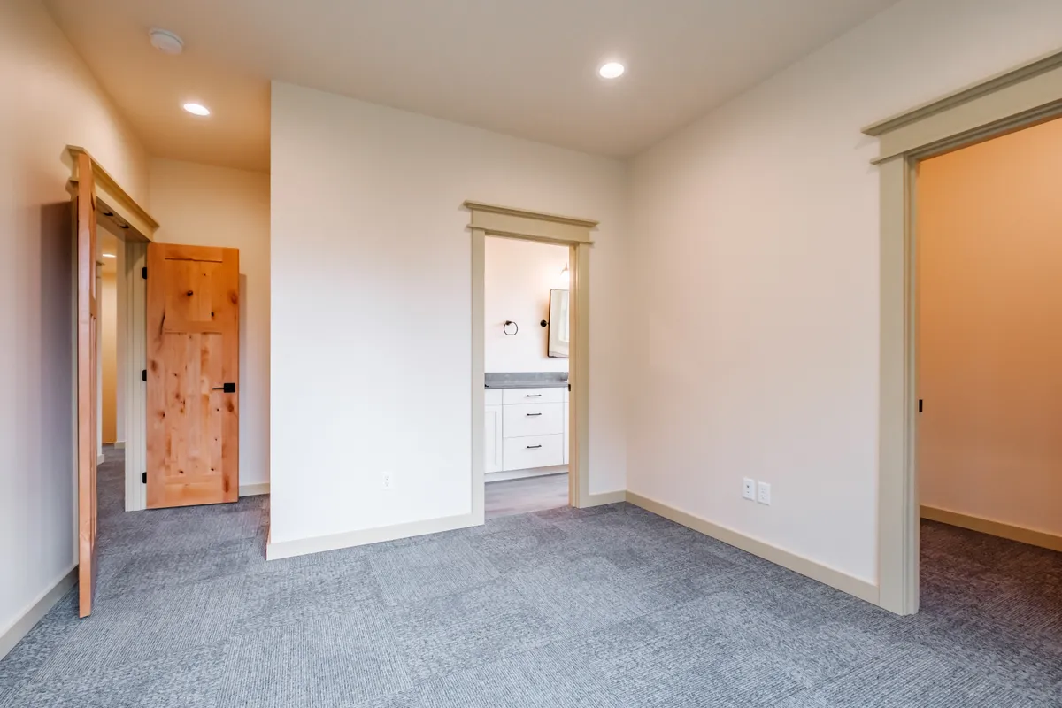 Bedrooms with knotty alder doors