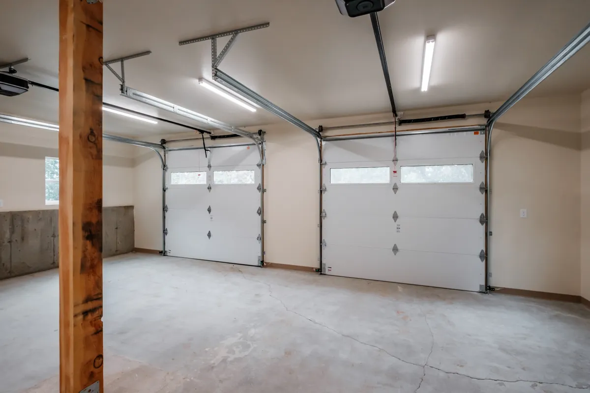 The finished garage