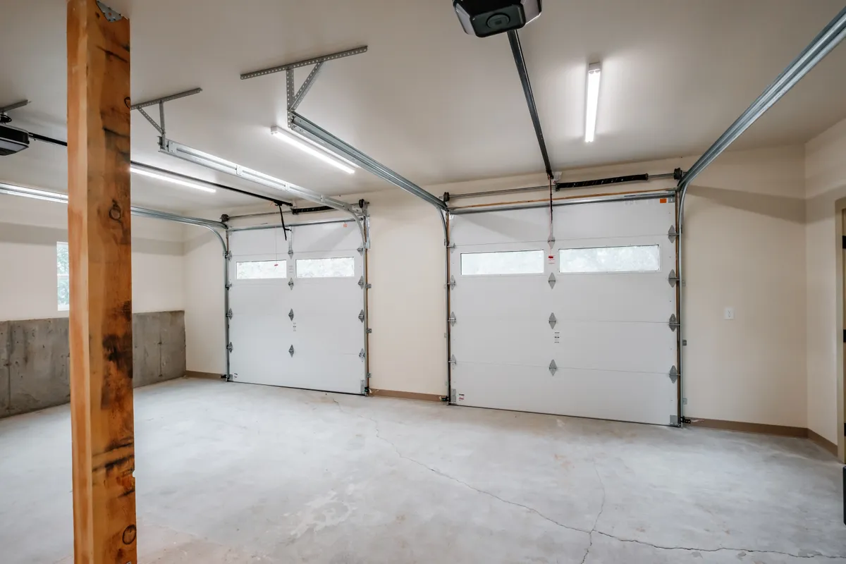 The finished garage