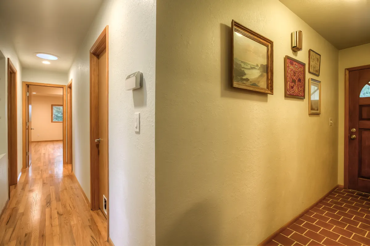 Hallway joining the original house to the addition