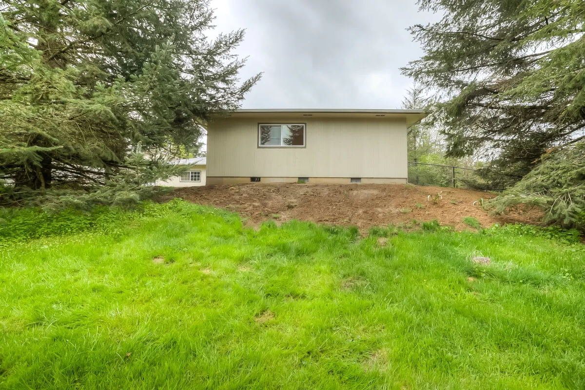 The back of the house where the addition was built